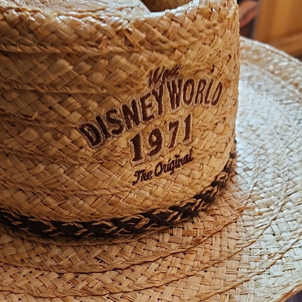 Disney Tan Straw Hat with Logo